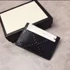 625564 Porte-cartes en cuir femme mini portefeuille Designer luxe noir portefeuille Mini porte-carte bancaire petit portefeuille mince avec Box265c