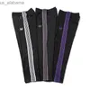 Men's Pants NEEDLES Colors Fashion Sweatpants Embroidered Side Stripe Men Pants Drawstring Pants High 240308