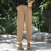 Женские брюки QPFJQD, женские повседневные длинные брюки с эластичным поясом, осень-зима 2024, женские свободные вельветовые брюки в стиле ретро