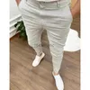 Men's Men Fashionable Slim-fit Zipper Trousers Plain 3xl 4xl Daily Work Slacks 240308