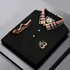 Brand Polo Shirt Mężczyźni Haftowe krótkie rękawy Wysokiej jakości bawełniane męskie biznes Busines