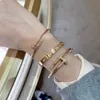 Gouden armband nagelontwerper armbanden voor dames en heren nieuwe Rose Love heren dames eenvoudig geavanceerd 18k paar populair op internet klassiek menigte cadeau