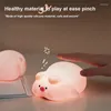 Night Lights Cartoon Pig Light Kawaii Silicone Rechargeable Lamp Timed For Kids Cute Bedroom Decorative Ornaments Idea Gifts