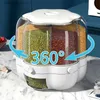 식기 용기 대형 식품 저장 용기 360 회전 쌀 배럴 밀봉 된 시리얼 디스펜서 쌀 탱크 박스 부엌 저장 용기 L0309