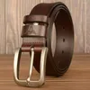 Belts Men's 3.8cm Cowhide Casual Needle Buckle Belt Korean Edition High Quality Business Travel Luxury Water Pattern Pant