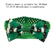 Vêtements pour chiens 30 / 50pcs ST Patrick's Day Bowties avec bande élastique motif de trèfle vert petit moyen grand collier produit de toilettage pour animaux de compagnie