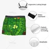 Underbyxor St Patrick's Day Mens Boxer Briefs Clover Leaves Underwear Breatble Stretch Stam med påse S-XXL