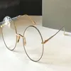 ファッションデザイナーの光学メガネは、レトロkゴールドフレームビンテージシンプルなスタイル透明なメガネ品質レンズ242a