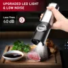 USB Rechargeable Electric Salt And Pepper Grinder Set Base Charging Stainless Steel Automatic Pepper Mill Salt Spice Grinder 240304