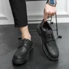 Sapatos casuais homens couro rendas até oxfords designer tênis moda tênis confortável condução