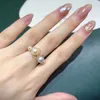 DIY-tillbehör 18K guldpläterad koppar tjock guldpläterade T-familjer Samma tredimensionella krusningsring Interlocking Multi Bead Ring halvfärdig produkt