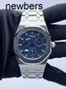 Top Men APS Factory Audemar Pigue Watch Swiss Ruch Epic Royal Oak 26120st Podwójny czas niebieski tarcza męskie zegarek z papierem
