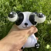 Creative Adorable Animal Decompression Squishes Toy Portable Panda Squishes Toy Popping Rotatable Eyes Children Gift