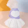 犬のアパレル冬のウェディングドレスセータースカートのためのペットペット服チュチュ猫チワワヨークシャーパピーピンクドレス小さな服