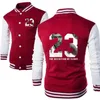 Hiphop Youth Stand Collar Streetwear Men Baseball Jackets vandringsklättring Expedition Coats Basketball Flight Man 23# Sweatshirts 240305