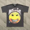 maglietta estiva camicia stella infernale Designer Rapper Washed Heavy Craft T-shirt manica corta unisex ragazzi magliette grafica tee Hellstar Lettera faccina sorridente Rappe uomo corto s-xl