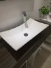 Rectangular Bathroom Solid Surface Stone Counter Top Vessel Sink Fashionable Cloakroom Stone Vanity Wash Basin RS3808