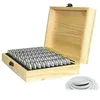 収納ボックスビンパインウッドコインホルダーコインリング木製収納ボックス20/30/50/100pcsキャップ