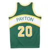 Basketball Gary Payton White Yellow Green Classics Men Women Youth Youth S-XXl Sport Jersey