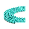 Pierre 4 mm 6 mm 8 mm 10 mm 16 mm 18 mm Bleu Turquoise Perles de pierre rondes pour bracelet collier bricolage fabrication de bijoux livraison directe bijoux Loos Dhxzk