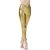 Capris OVIGILY meisjes half getailleerde glanzende metallic legging stretch enkellange dansbroek kinderen podiumprestatie legging