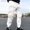 Uomo Hip-Hop Cargo Fashion Jogger Tuta riflettente lucida Uomo Abbigliamento sportivo Matita luminosa 240308