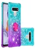 LG STYLO 6 TPU Back Coverphood Shepproof Bloatter Bloatter Liquiding Quicksand Waterfall Rhinestones Pierścień Pierścień Pierścień Kopiący do LG 4074103