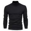 Sweaters New Mens Sweaters Winter Turtleneck Thick Casual Turtle Neck Solid Color Base Quality Warm Slim Pullover Women Tops