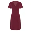 Casual Dresses Scrubs Uniform Women's V Neck Bodycon Doctors Beauty Salon Workwear Clinical Top Dress Tops