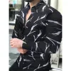 Haute qualité mode hommes chemises chemise boutonnée designer décontracté ciel étoilé imprimé à manches longues hauts vêtements pour hommes cardigan 240305