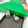 Studörhängen 2024 Design 3D Green Water Drop Fashion Jewelry Charm Freshness Luxury Party Lady Fine Quality Earring