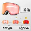 Kapvoe-Professional Winter Color Pochromic Ski Goggles Men Snowmobile Anti-dimma Snowboard Goggles Women Ski Equipment UV400 240223