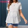 Enhancer Summer Popular Polka Dot ShortSleeved Round Cou Mallaiting Maternity Shirt Femmes Vêtements enceintes Tshirt de maternité