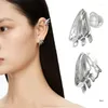 Stud Oorbellen Fashion Sliver Fish Tail Shape Earring Clip On Ear Cuff voor dames meisje