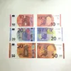 Fake Money Movie Prop Money Banknote Party 10 20 50 100 200 Dólar americano Euros libra Notas inglesas Adereços de barra de brinquedo realista Copiar moeda Boletos falsos 100 PCS / PackZ9TX