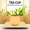 Water Bottles Wooden Yerba Gourd Mate Tea Set Handmade Natural Wood Coffee Cup With Spoon Straw Bombilla Brush 200ML(Light)