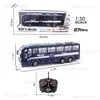 Electric/RC Car 1/30 Kids Toy Rc Car Remote Control School Bus with Light Tour Bus 2.4G Radio Controlled Electric Car Machine Toys for Children T240308