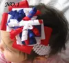 24pcs Najnowsze 4 lipca Włosy Łostki Girl Butique Hair Bows Patriotyczne łuki Czwarty z lipca 9941340