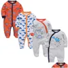 Strampler Kavkas 3 4 Teile/los Baby Mädchen Strampler Roupa de Bebes Langarm Sommer Weiche Baumwolle Jungen Kleidung Geboren Körper Kleidung 210826 Drop Dhx8E