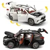 1/24 Highlander SUV Modelo de coche de aleación Diecast Toy Metal Vehículos todoterreno Modelo de coche Simulación Sonido y luz Regalos para niños 240306