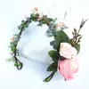 Haarschmuck Große Rose Blumenkrone Blumenstirnband Girlanden Festival Mädchen Braut Hochzeit Kranz Frauen Kopfband
