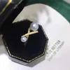 DIY pearl accessories Japanese t family same cross design 18K gold-plated copper ring semi-finished empty support female