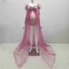 Robes de maternité Photographie de maternité Robes en tulle Body Outfit Femme enceinte Séance photo Body avec robe en tulle L240308