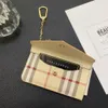 Designer Fashion Ladies Card Bag KeyChain Double Coin Purse kontrollerad Key Plated Gold Accessories Keychain Letter Men's Driving Key Link Bag