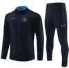 2023/24 Napoli Trainingsanzug Fußballtrikot Fußballset 2023 2024 SSC Neapel AE7 D10S Herren-Trainingsanzug tragen Formation tuta Chandal Squitude Jogging-Jacke mit langem Reißverschluss