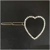 Opaska na głowę NOWOŚĆ KOBIET KOLEJ SERCE LITERA KLIP BLING CRYSTAL BARRETTES Akcesoria Moda 2 Style Drop dostawa Produkty Hai Dh9wo