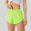 Pantaloncini fitness Pantaloncini da yoga traspiranti a vita alta Pantaloncini foderati in tessuto Swift 2,5 Pantaloncini da corsa ad asciugatura rapida