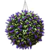 Dekorative Blumen Kränze Lavendel Hängende hausgemachte lila Topiary Ball Blume Pflanze Dekor Korb Topf handgefertigt Dnj998 210317 Drop D Dhbvi