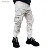 Calças primavera calças de carga moda hip legal alta joggers calças dos homens sweatpants 240308