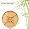 Tallrikar big deal bambu torkad fruktplatta akryl delad trä mutter vardagsrum hushållet mellanmål godis